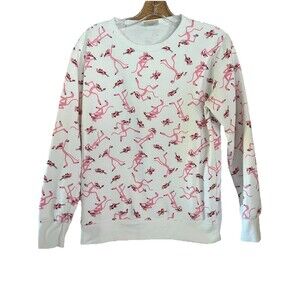 Pink Panther Sweatshirt Size L Women Soft Fresh Gently Worn